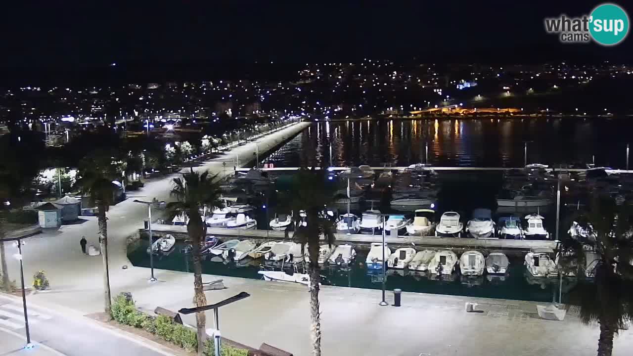 Webcam Koper – Panorama de la marina et de la promenade depuis le Grand Hotel Koper