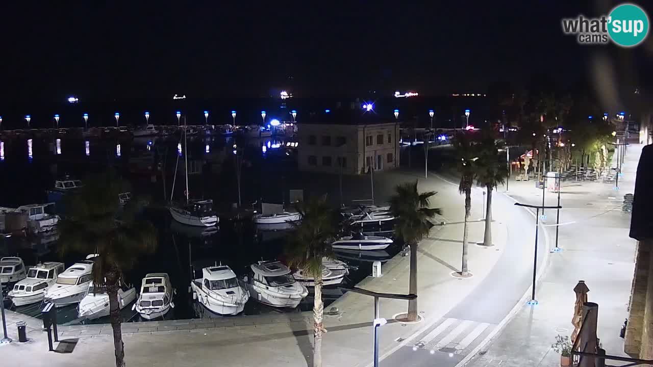 Webcam Koper – Panorama de la marina et de la promenade depuis le Grand Hotel Koper
