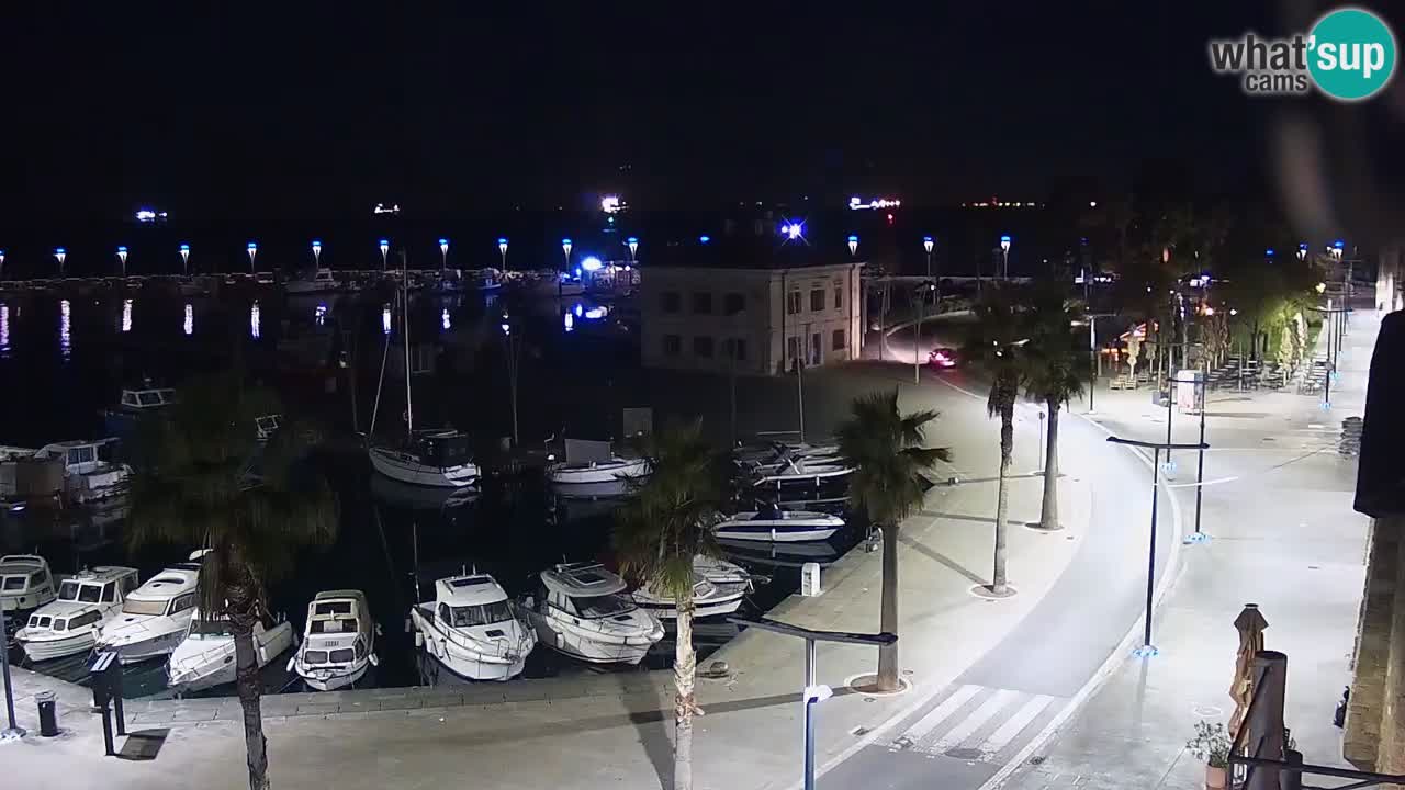 Webcam Koper – Panorama de la marina et de la promenade depuis le Grand Hotel Koper
