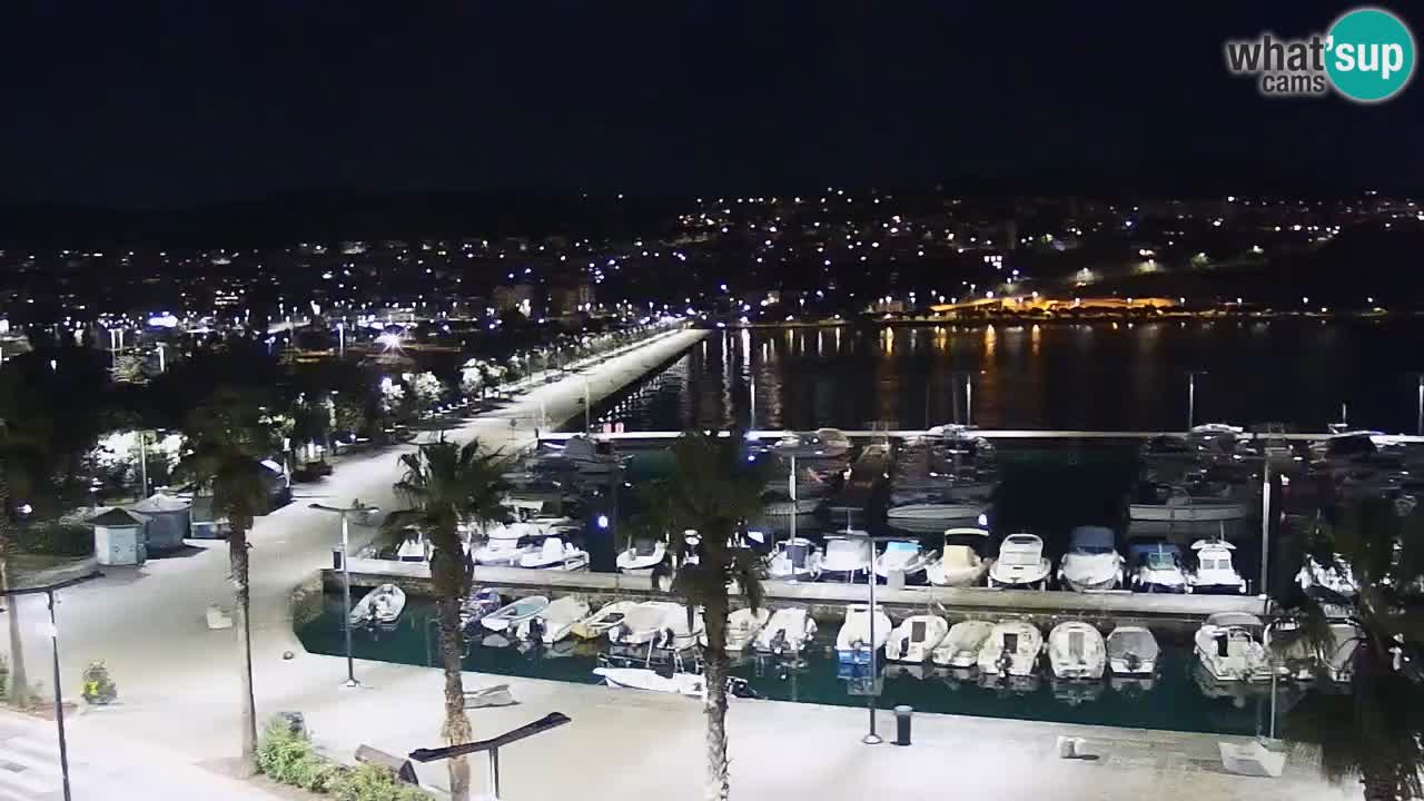 Webcam Koper – Panorama of the marina and promenade from the Grand Hotel Koper