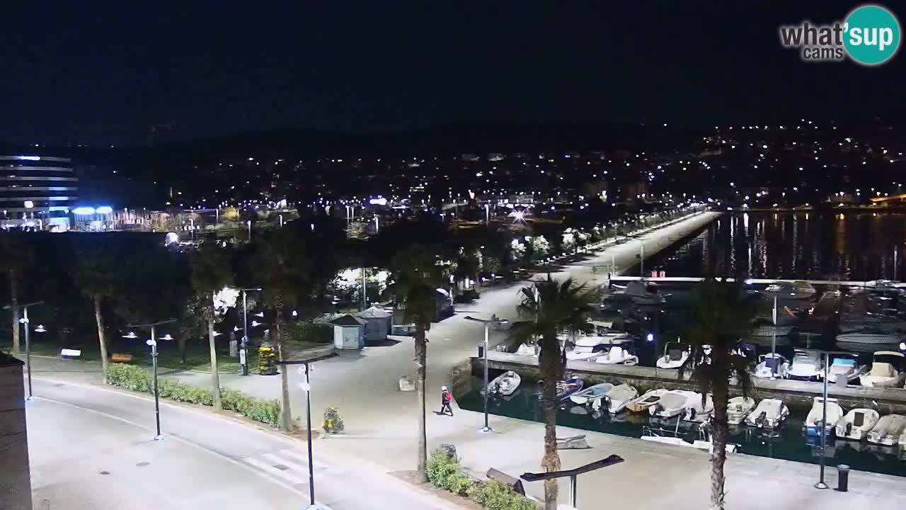 Webcam Koper – Panorama de la marina et de la promenade depuis le Grand Hotel Koper