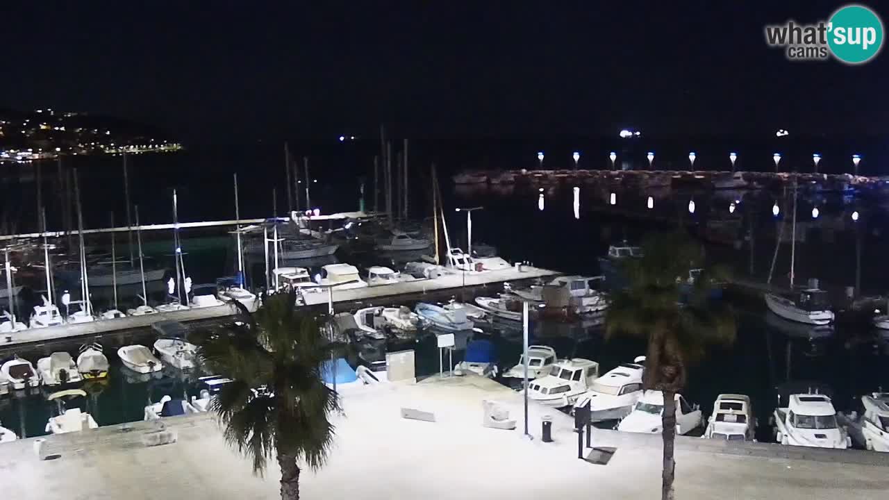 Webcam Koper – Panorama de la marina et de la promenade depuis le Grand Hotel Koper