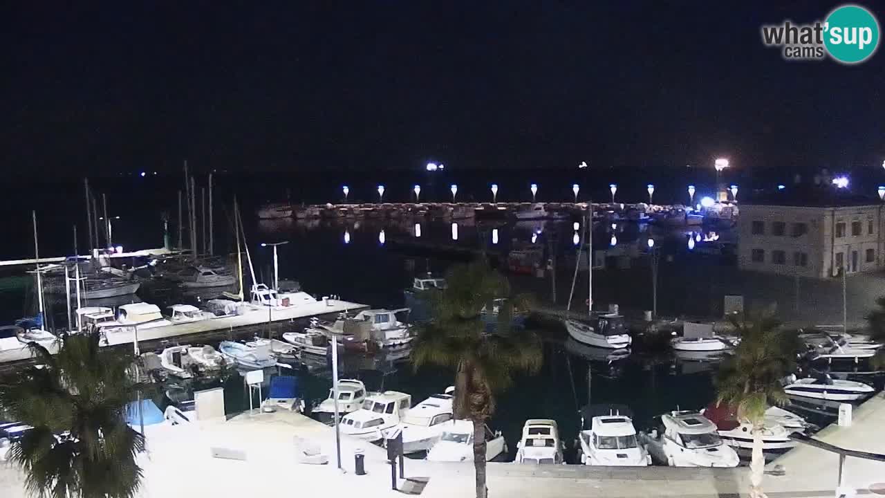 Webcam Koper – Panorama de la marina et de la promenade depuis le Grand Hotel Koper