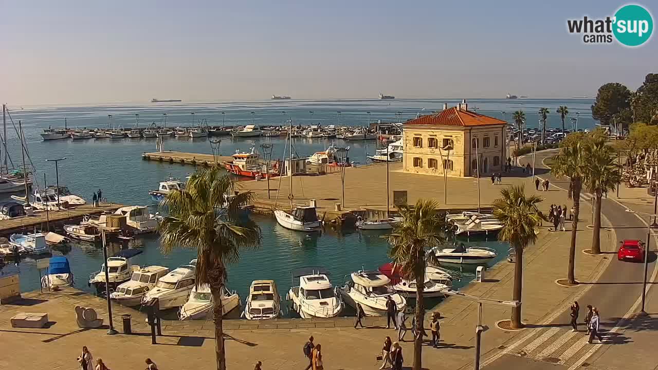 Webcam Capodistria – marina e lungo mare dall’Hotel Grand Koper