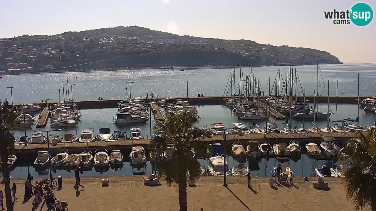 Spletna kamera Koper – Panorama na marino in promenado s Hotela Grand Koper
