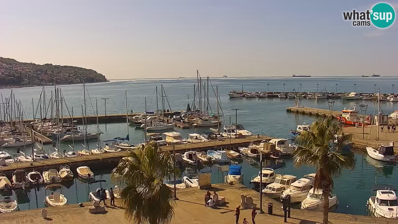 Camera en vivo Koper – puerto deportivo y paseo marítimo desde el Hotel Grand Koper