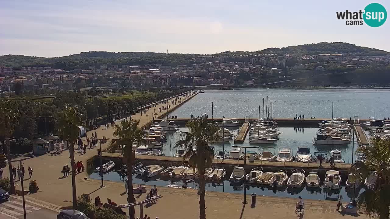 Camera en vivo Koper – puerto deportivo y paseo marítimo desde el Hotel Grand Koper