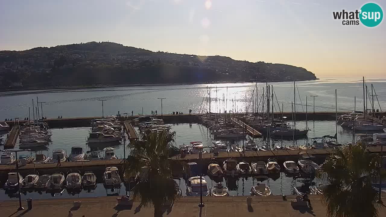 Camera en vivo Koper – puerto deportivo y paseo marítimo desde el Hotel Grand Koper