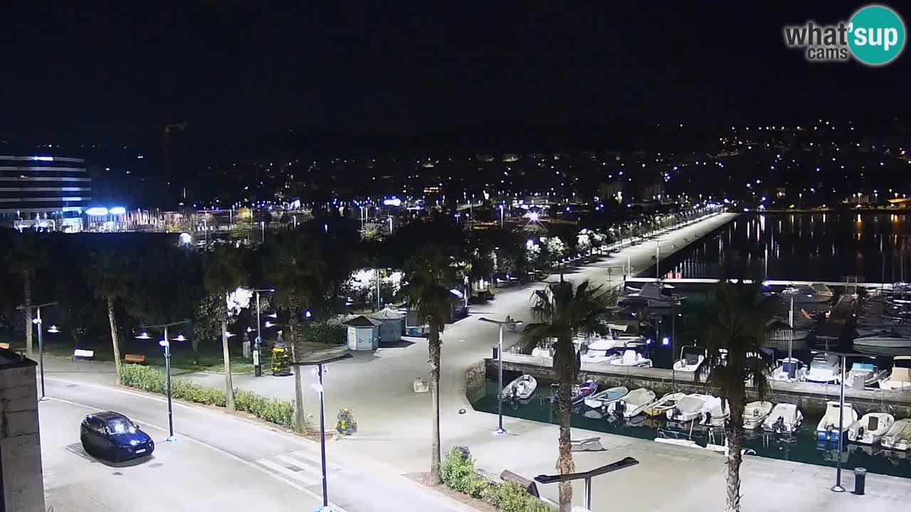 Webcam Koper – Panorama de la marina et de la promenade depuis le Grand Hotel Koper
