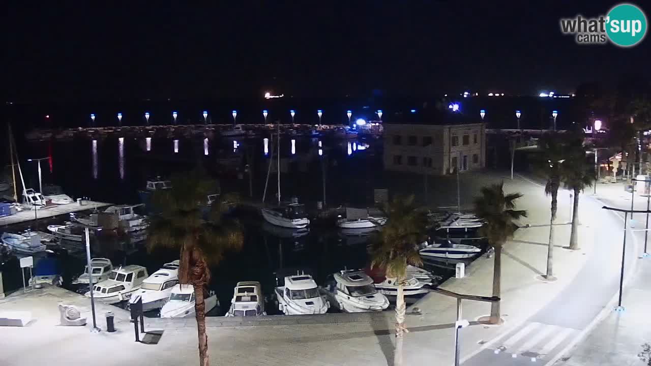 Webcam Koper – Panorama of the marina and promenade from the Grand Hotel Koper