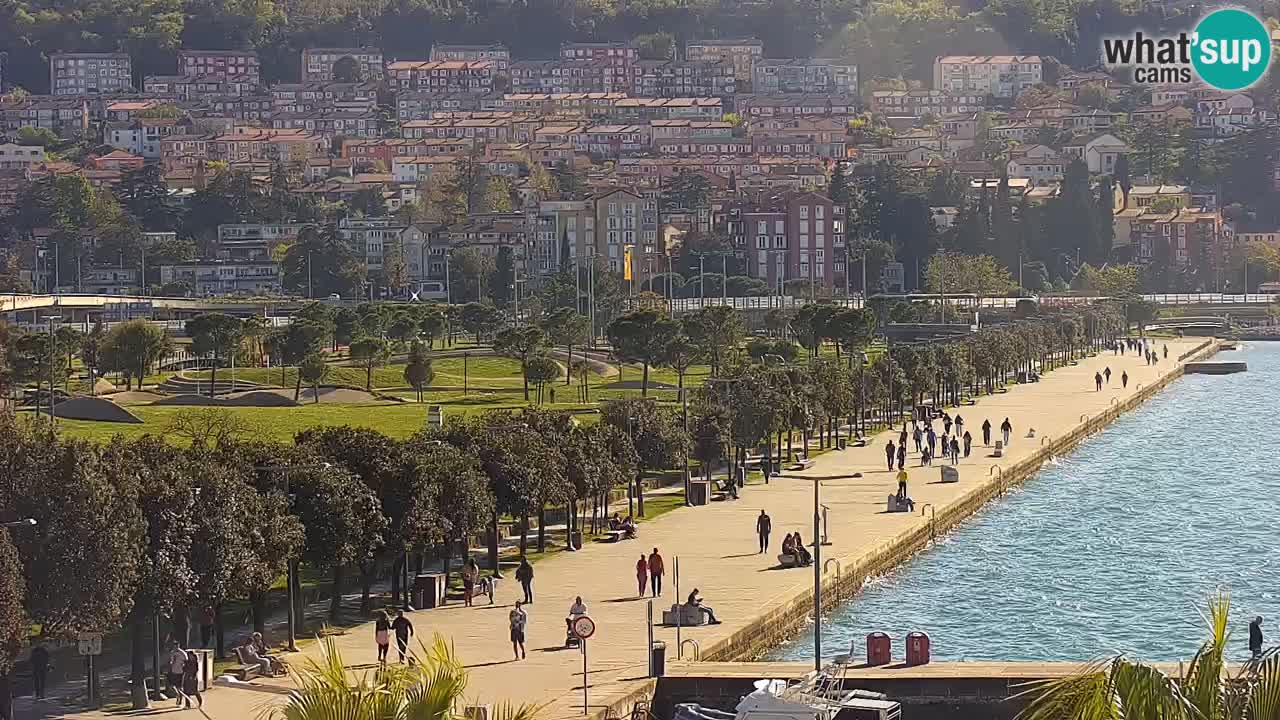 Webcam Koper – Panorama of the marina and promenade from the Grand Hotel Koper