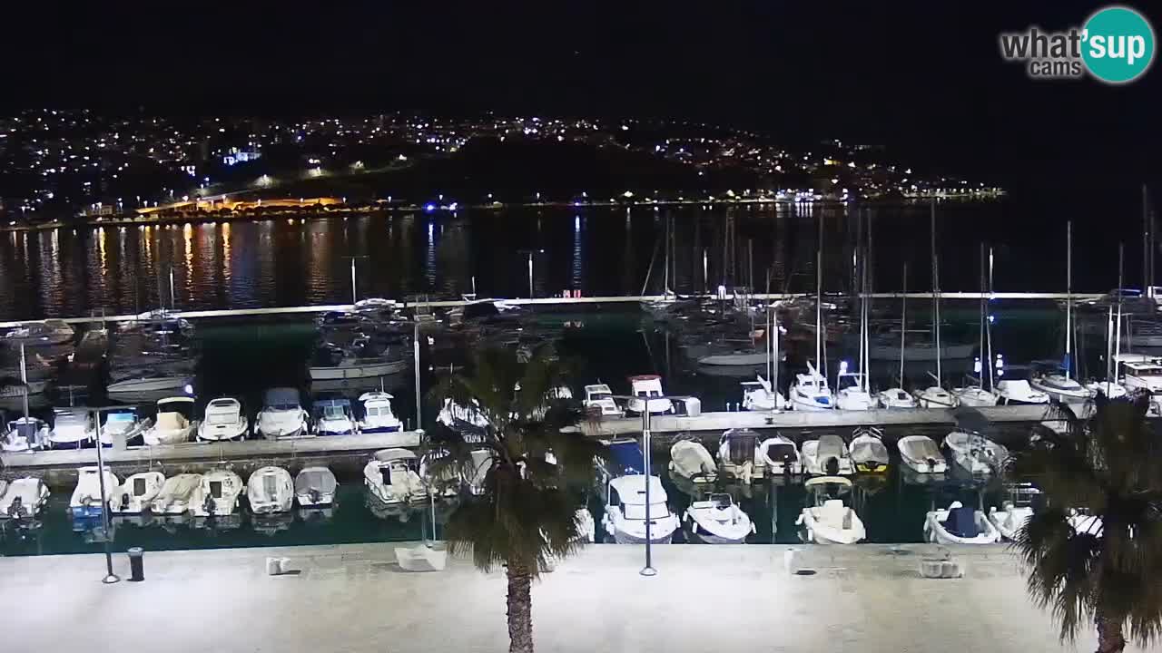 Webcam Koper – Panorama of the marina and promenade from the Grand Hotel Koper