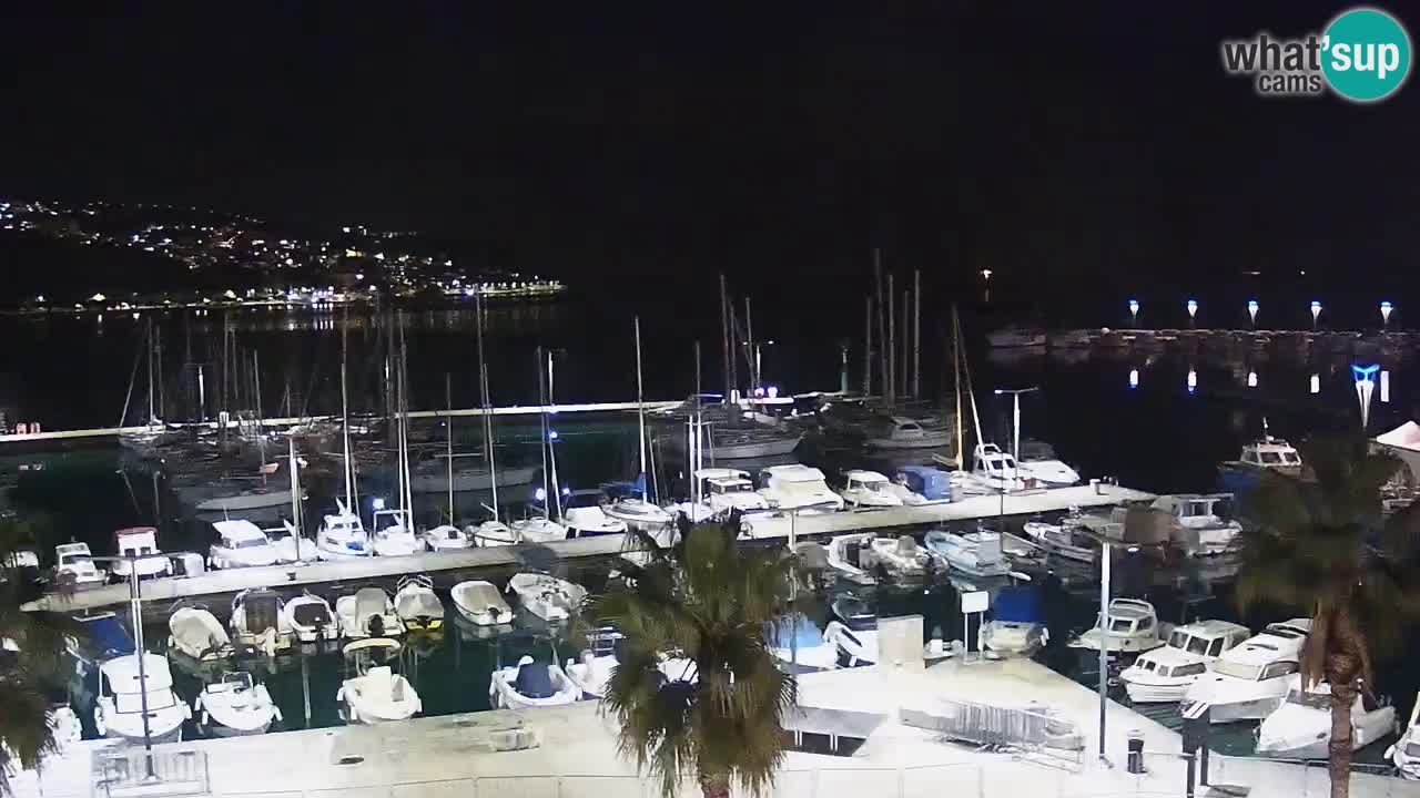 Webcam Koper – Panorama of the marina and promenade from the Grand Hotel Koper