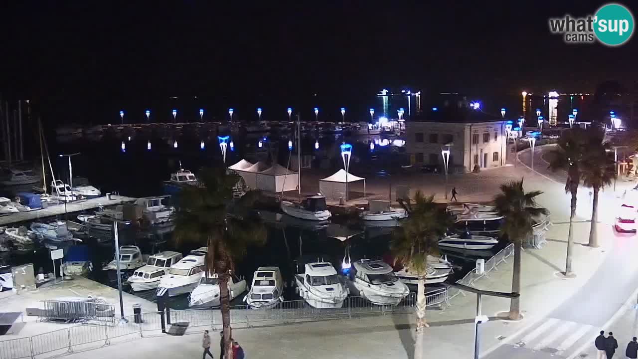 Camera en vivo Koper – puerto deportivo y paseo marítimo desde el Hotel Grand Koper
