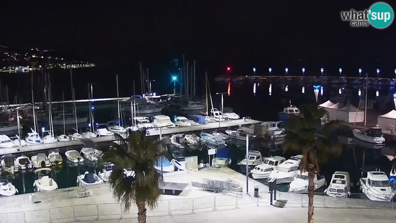 Camera en vivo Koper – puerto deportivo y paseo marítimo desde el Hotel Grand Koper