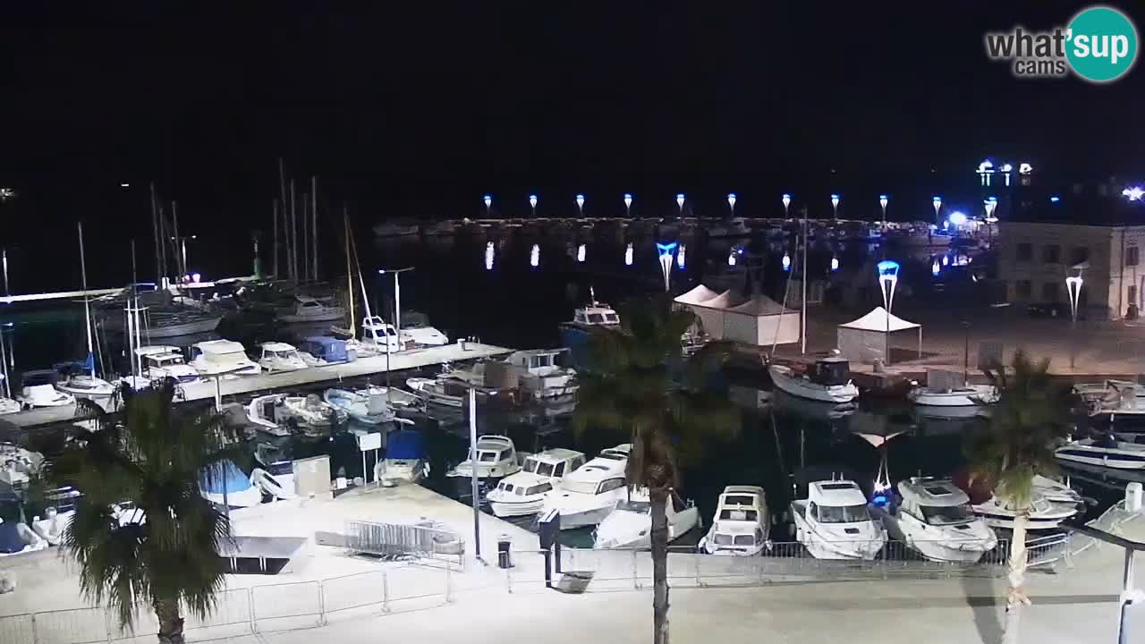Webcam Koper – Panorama de la marina et de la promenade depuis le Grand Hotel Koper