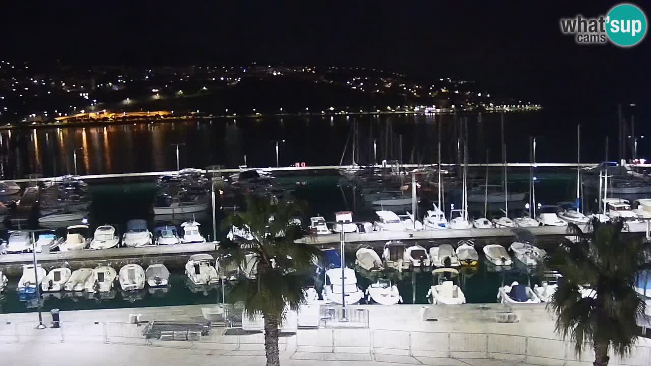 Webcam Koper – Panorama de la marina et de la promenade depuis le Grand Hotel Koper
