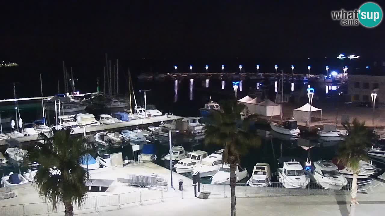 Webcam Koper – Panorama de la marina et de la promenade depuis le Grand Hotel Koper