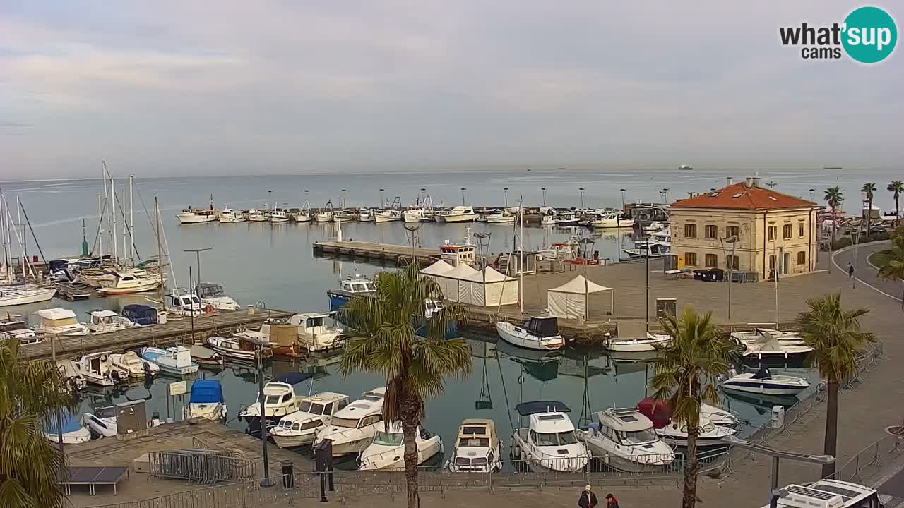 Camera en vivo Koper – puerto deportivo y paseo marítimo desde el Hotel Grand Koper