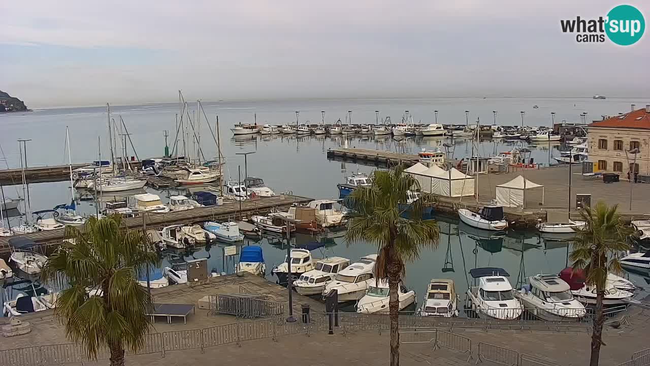 Camera en vivo Koper – puerto deportivo y paseo marítimo desde el Hotel Grand Koper