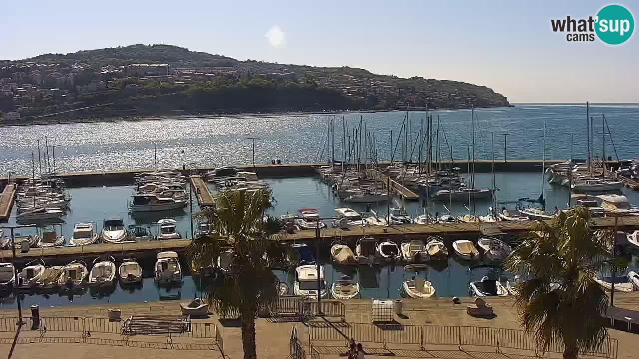 Webcam Koper – Panorama de la marina et de la promenade depuis le Grand Hotel Koper