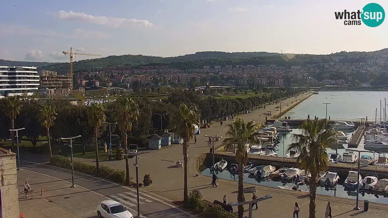 Webcam Capodistria – marina e lungo mare dall’Hotel Grand Koper