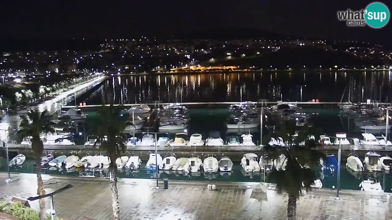 Webcam Koper – Panorama de la marina et de la promenade depuis le Grand Hotel Koper
