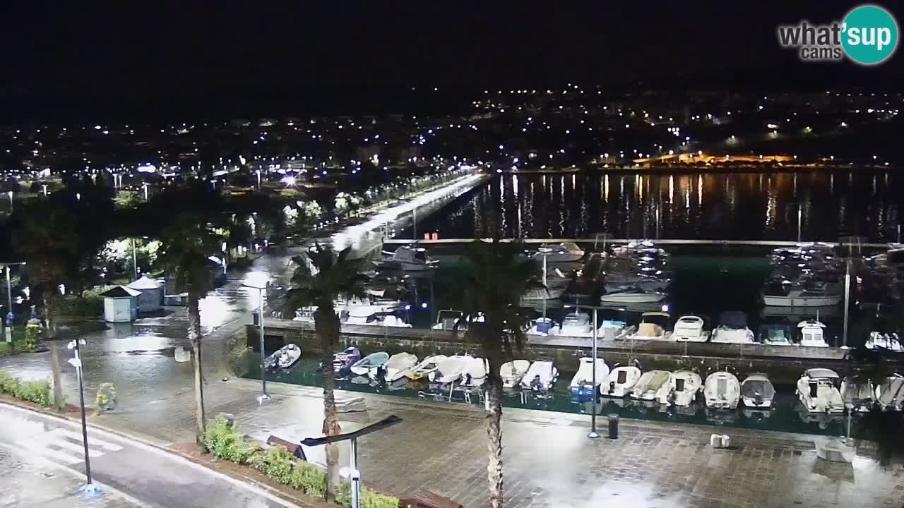 Webcam Koper – Panorama de la marina et de la promenade depuis le Grand Hotel Koper
