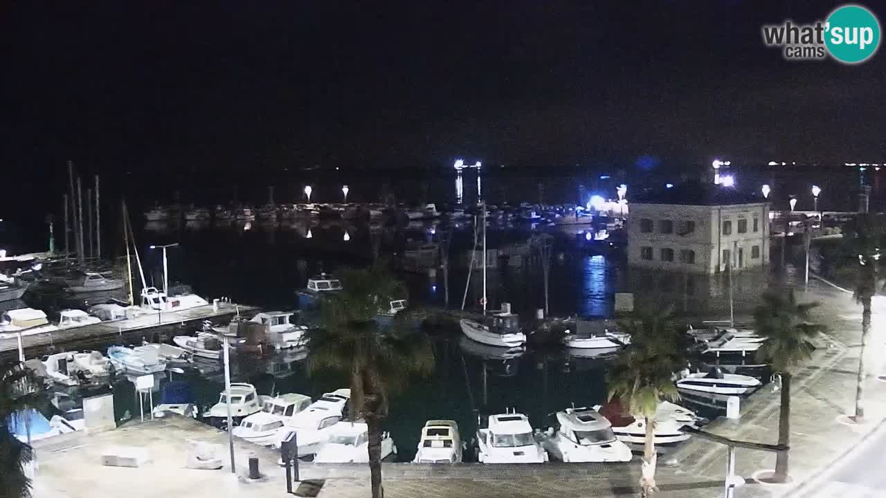 Webcam Koper – Panorama de la marina et de la promenade depuis le Grand Hotel Koper