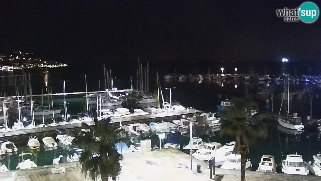 Spletna kamera Koper – Panorama na marino in promenado s Hotela Grand Koper