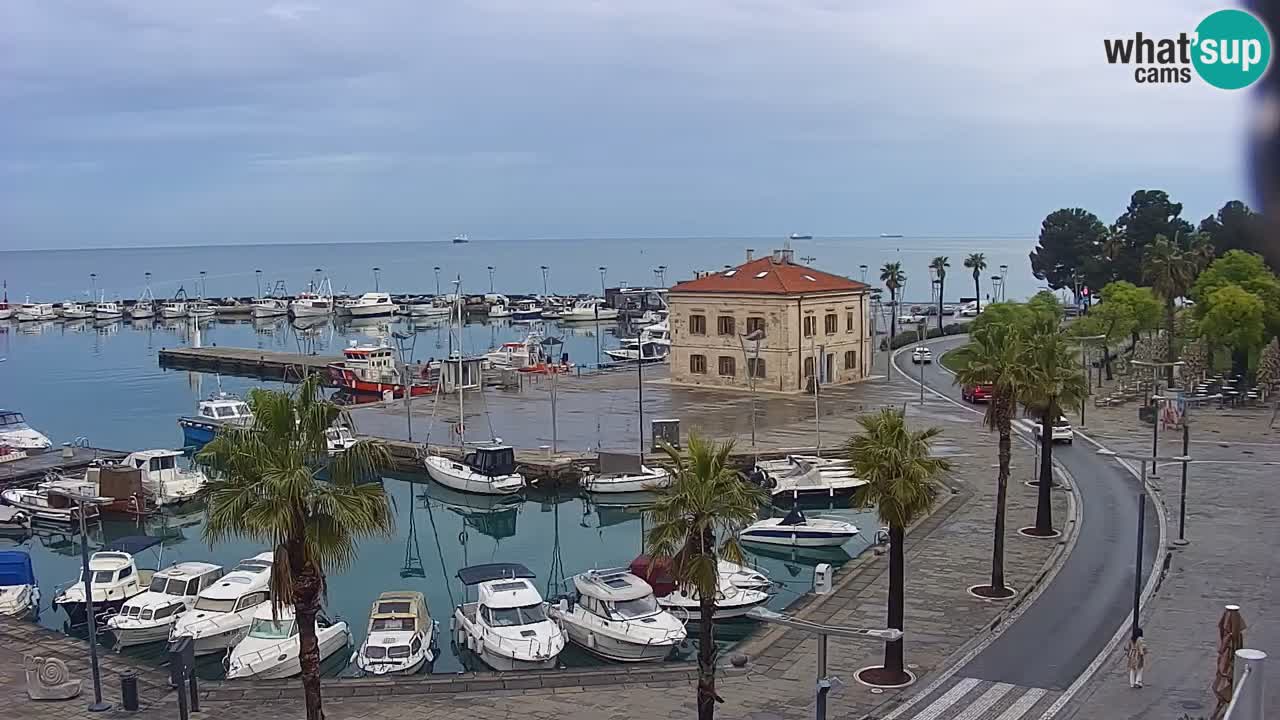 Camera en vivo Koper – puerto deportivo y paseo marítimo desde el Hotel Grand Koper