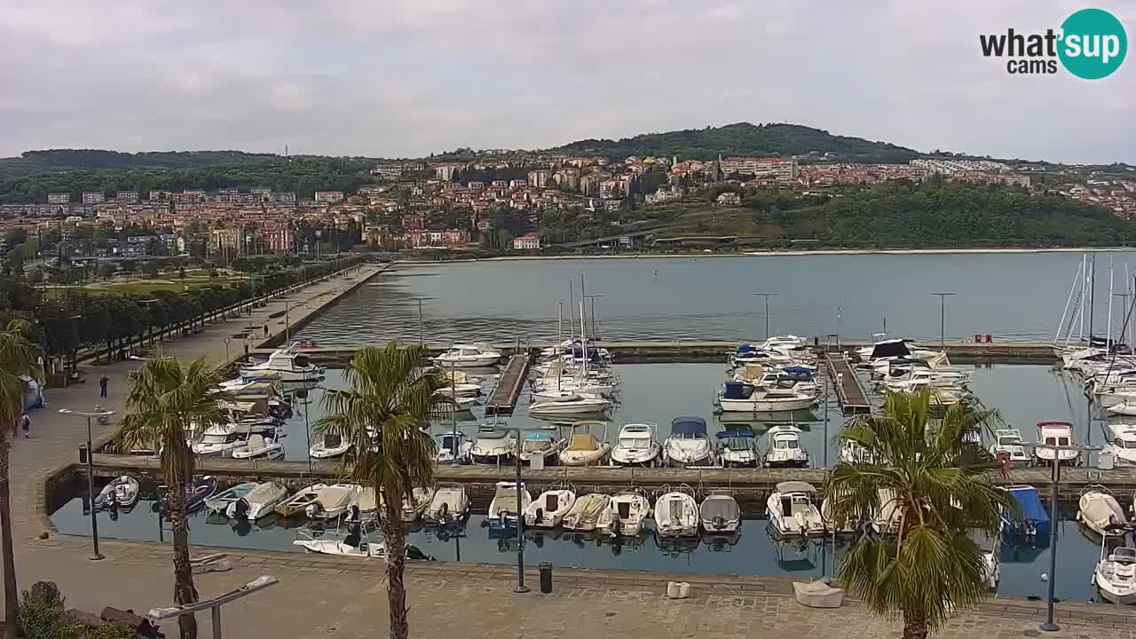 Spletna kamera Koper – Panorama na marino in promenado s Hotela Grand Koper