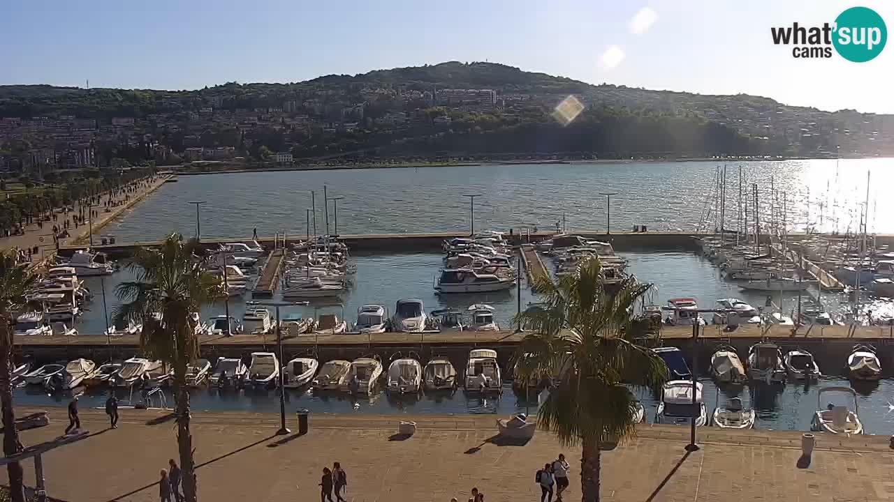 Spletna kamera Koper – Panorama na marino in promenado s Hotela Grand Koper