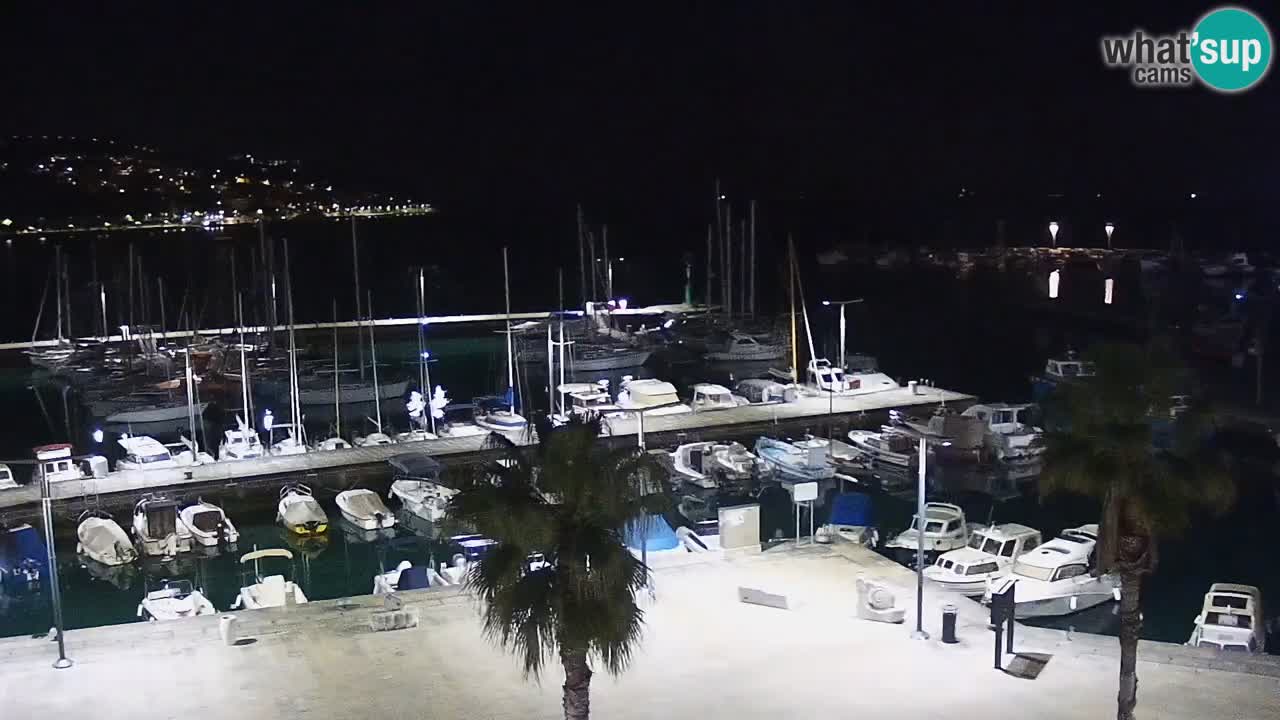 Webcam Koper – Panorama of the marina and promenade from the Grand Hotel Koper