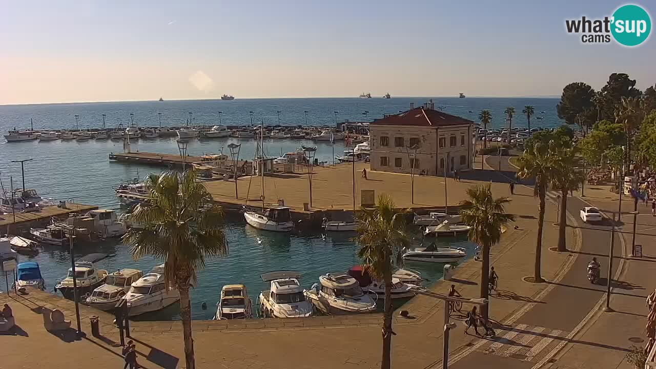 Spletna kamera Koper – Panorama na marino in promenado s Hotela Grand Koper