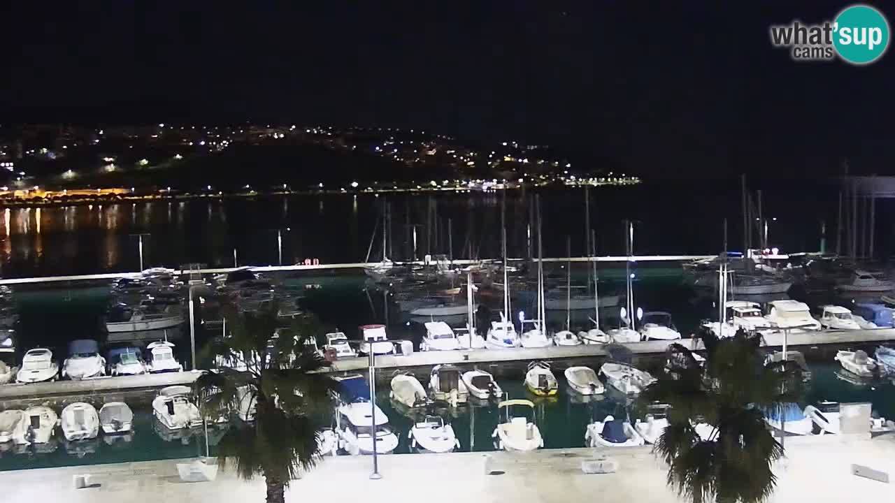 Spletna kamera Koper – Panorama na marino in promenado s Hotela Grand Koper