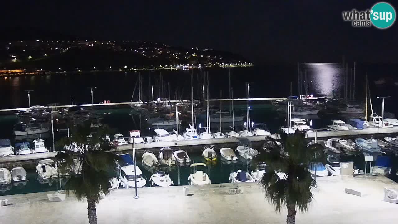 Spletna kamera Koper – Panorama na marino in promenado s Hotela Grand Koper