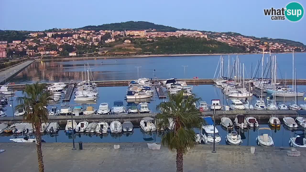 Camera en vivo Koper – puerto deportivo y paseo marítimo desde el Hotel Grand Koper