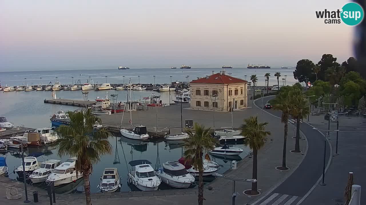 Spletna kamera Koper – Panorama na marino in promenado s Hotela Grand Koper