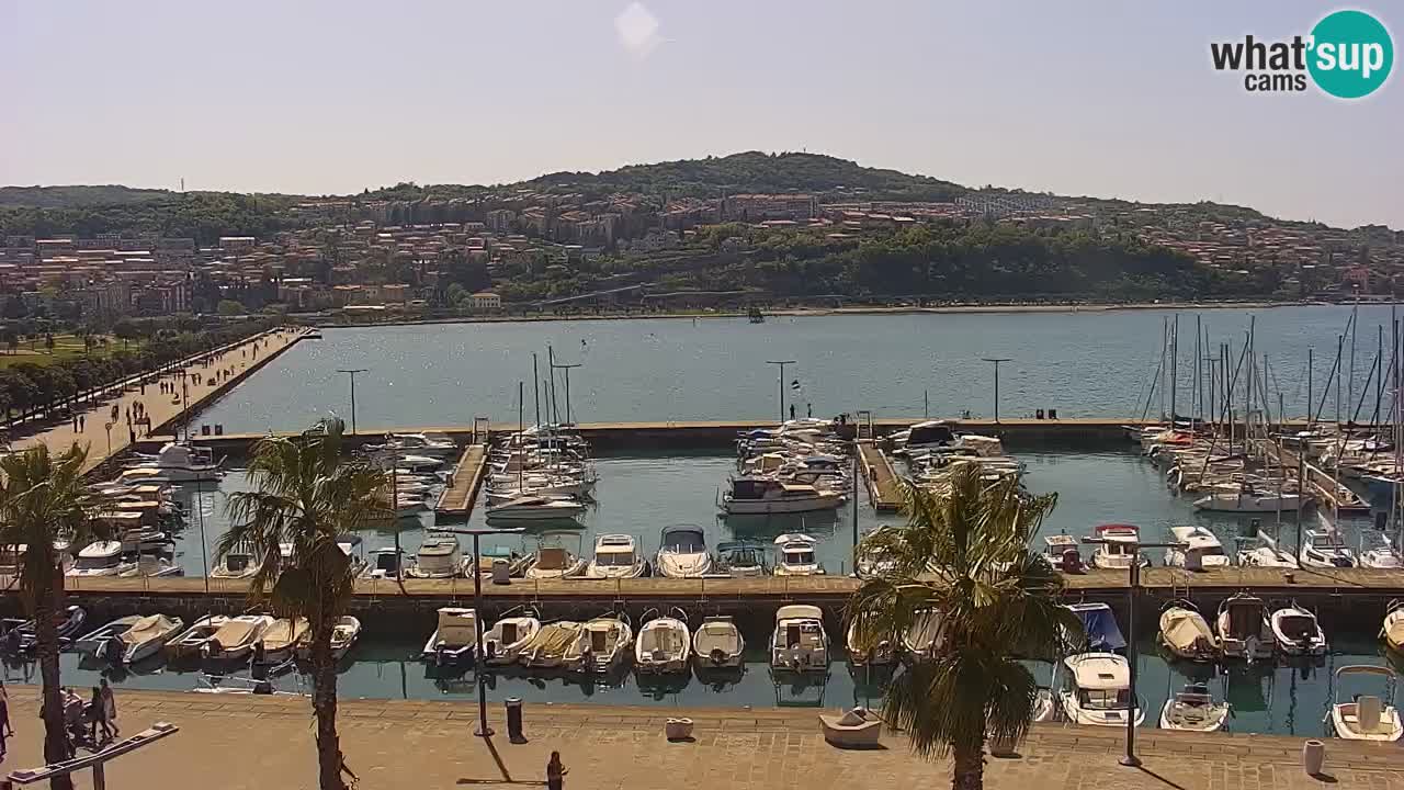 Webcam en direct du port de Koper – port de croisière et de fret – Slovénie
