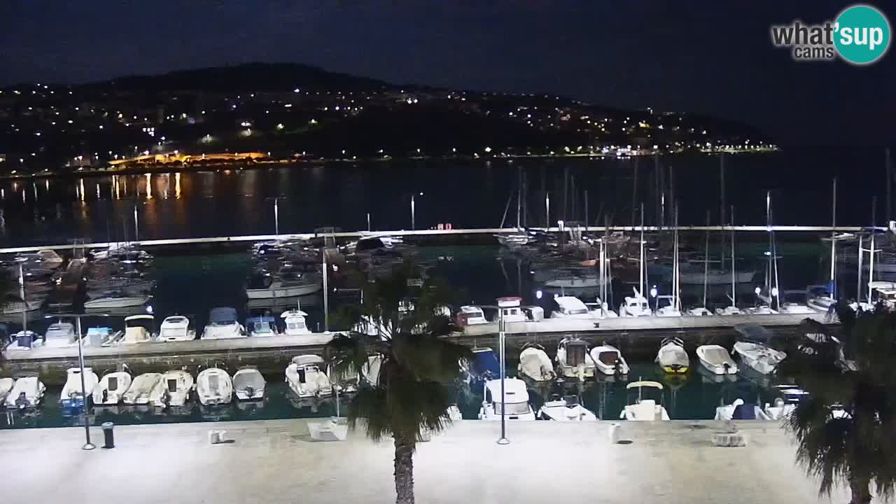 Camera en vivo Koper – puerto deportivo y paseo marítimo desde el Hotel Grand Koper