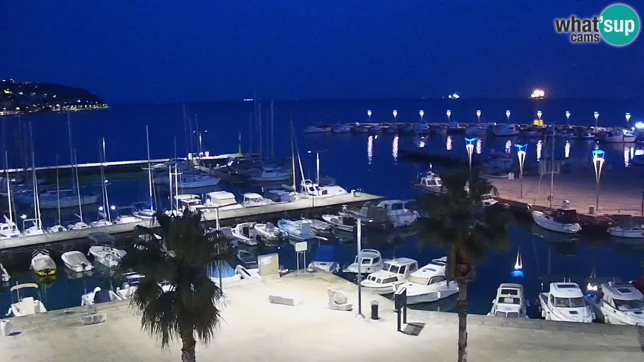 Camera en vivo Koper – puerto deportivo y paseo marítimo desde el Hotel Grand Koper