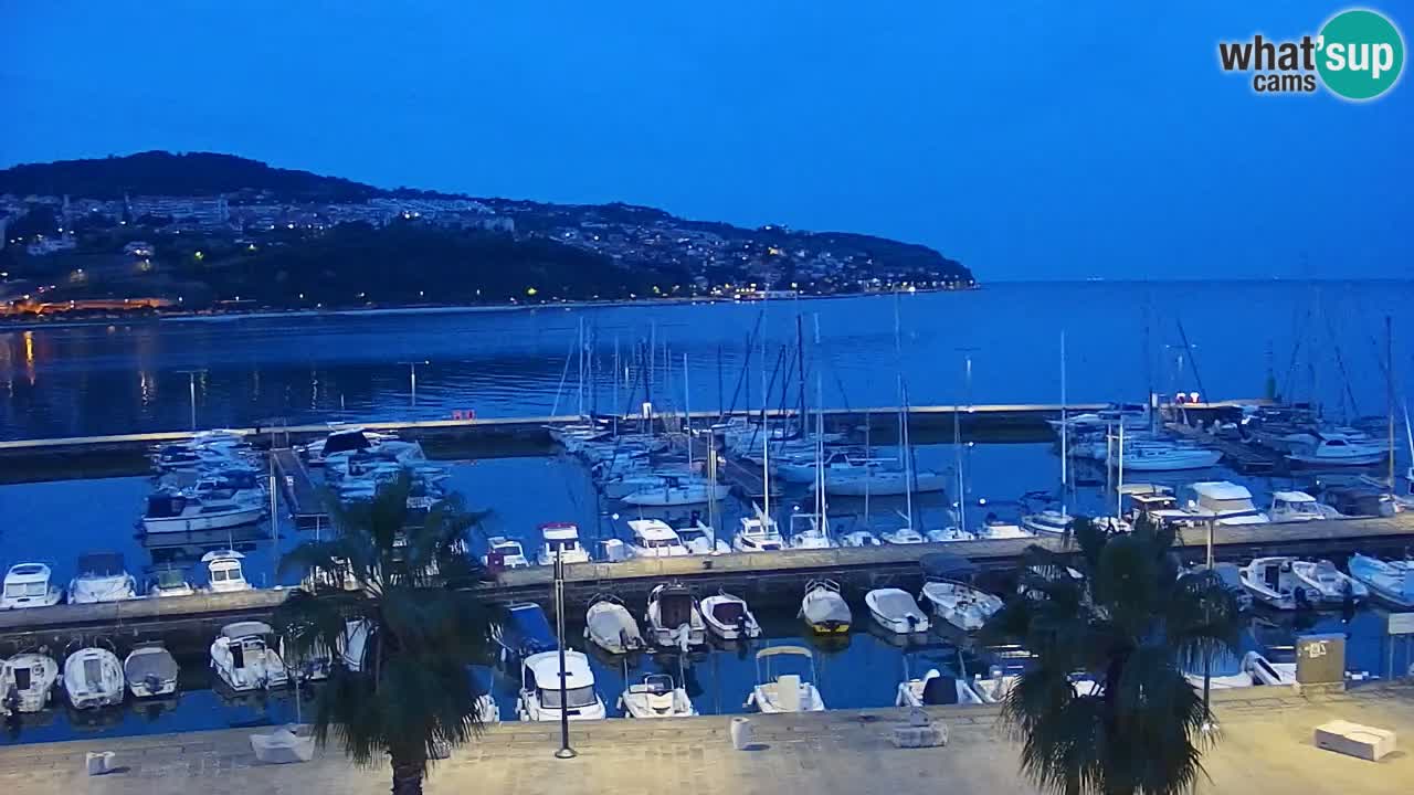 Camera en vivo Koper – puerto deportivo y paseo marítimo desde el Hotel Grand Koper