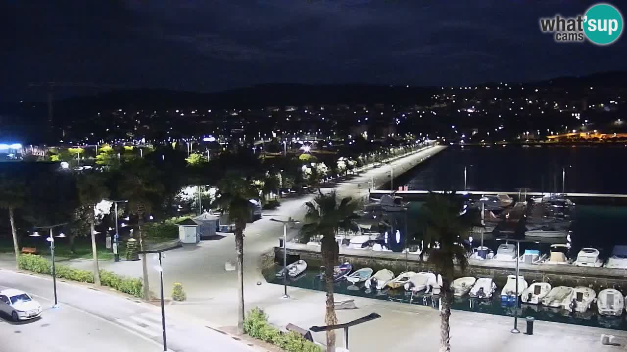 Webcam Koper – Panorama of the marina and promenade from the Grand Hotel Koper
