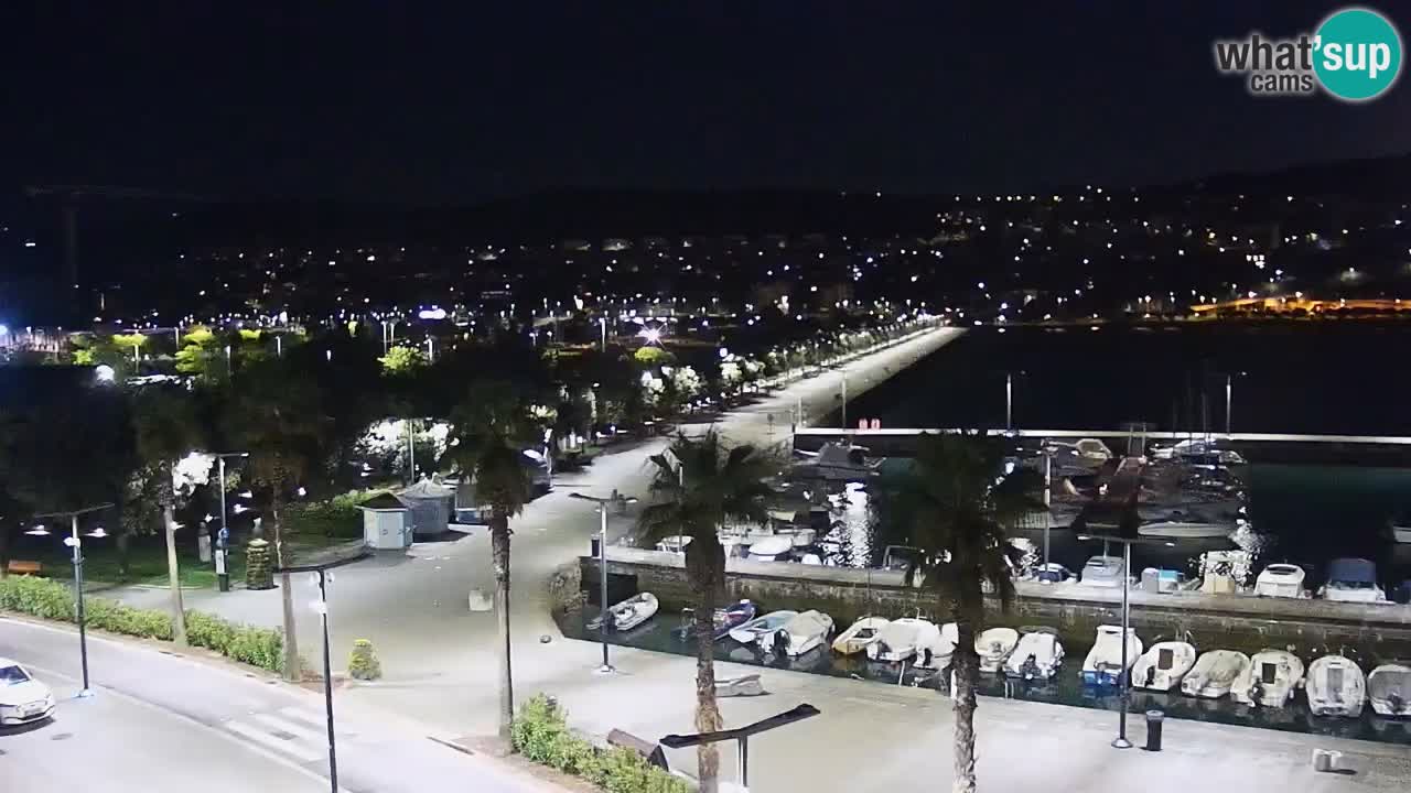 Webcam Koper – Panorama of the marina and promenade from the Grand Hotel Koper