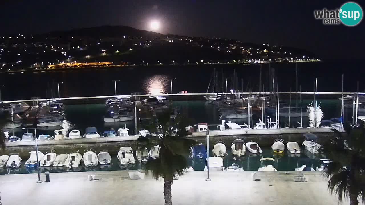 Webcam Koper – Panorama of the marina and promenade from the Grand Hotel Koper