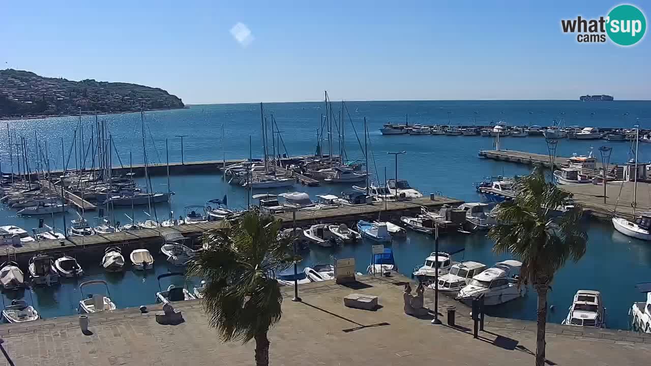 Spletna kamera Luka Koper v živo – Potniški terminal in tovorno pristanišče – Slovenija