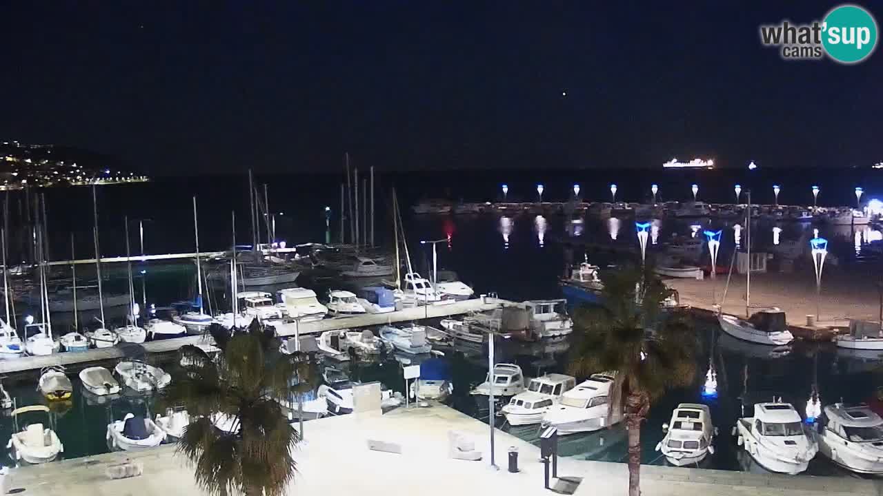 Camera en vivo Koper – puerto deportivo y paseo marítimo desde el Hotel Grand Koper