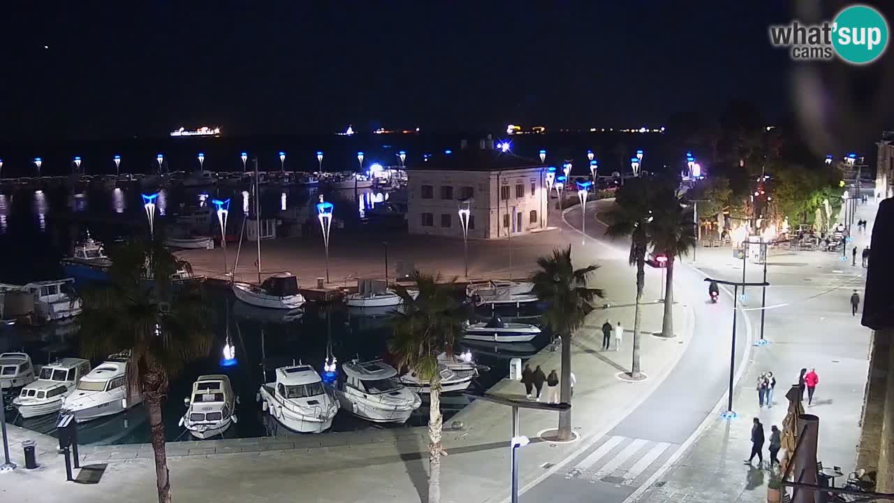 Webcam Koper – Panorama of the marina and promenade from the Grand Hotel Koper