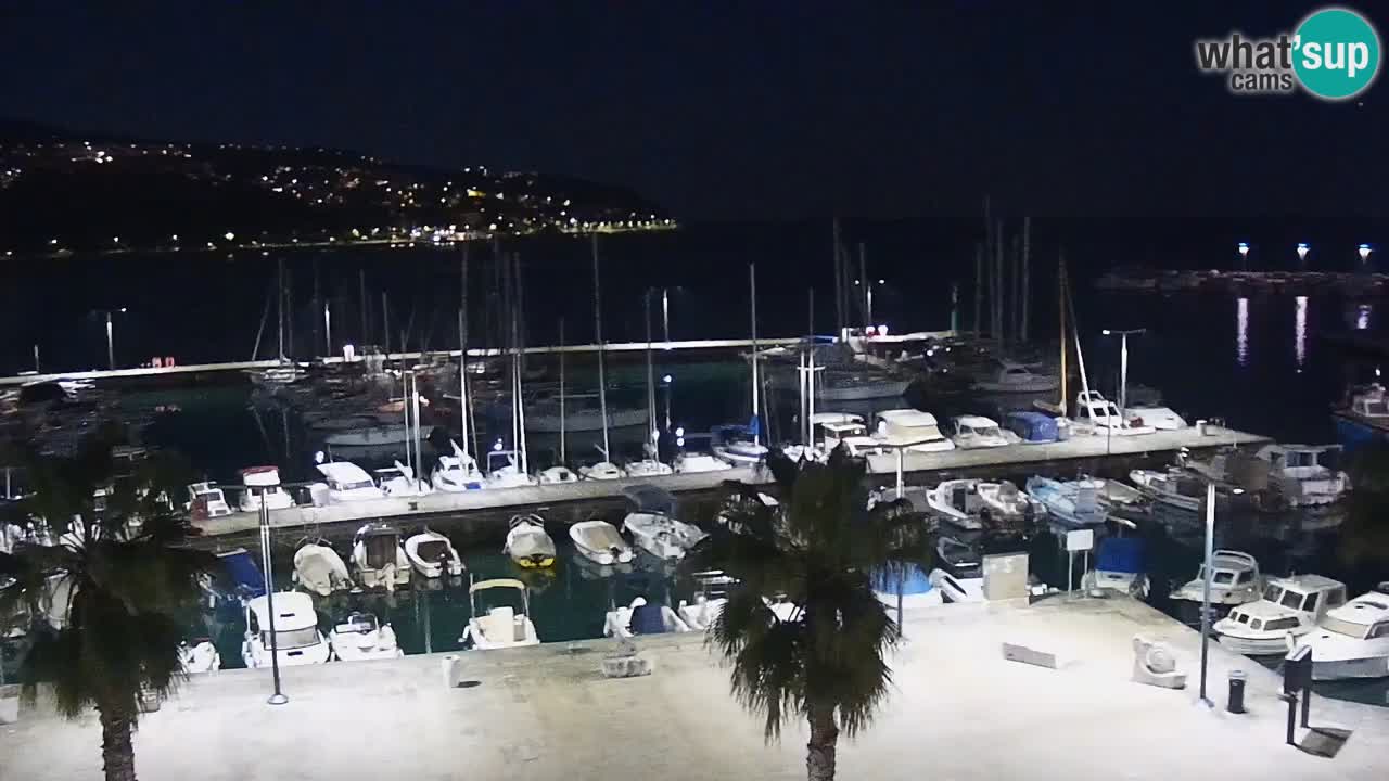 Spletna kamera Koper – Panorama na marino in promenado s Hotela Grand Koper